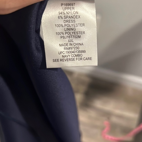 Strapless Navy and Flowery Dress with open back plus size XXL NWT - Picture 9 of 9